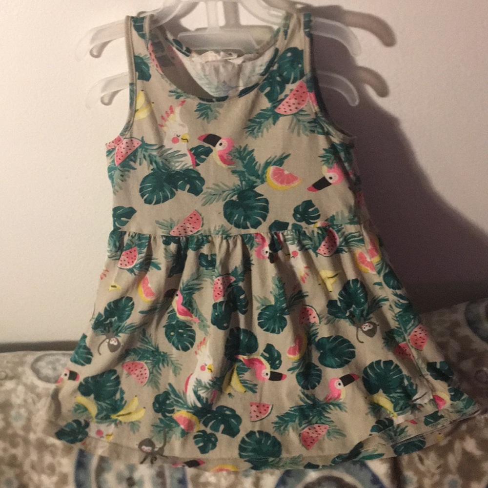 H&M🍉18-24m Birds (1 of 3)Cotton Casual Tank Dress